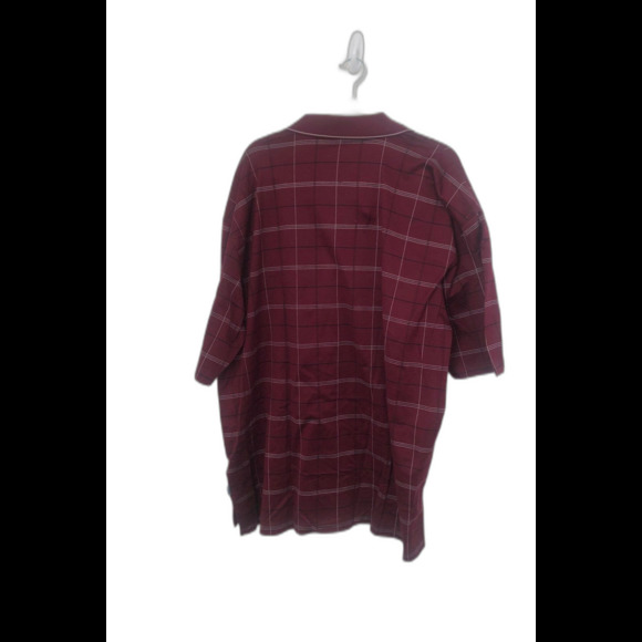 Dockers men's short sleeve RED STRIPPED 2X - Picture 2 of 3